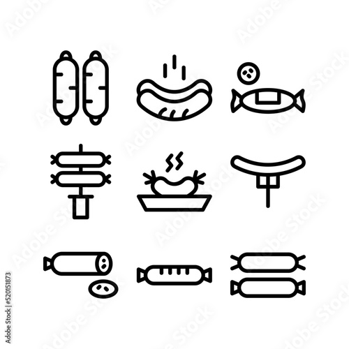 sausage icon or logo isolated sign symbol vector illustration - high quality black style vector icons

