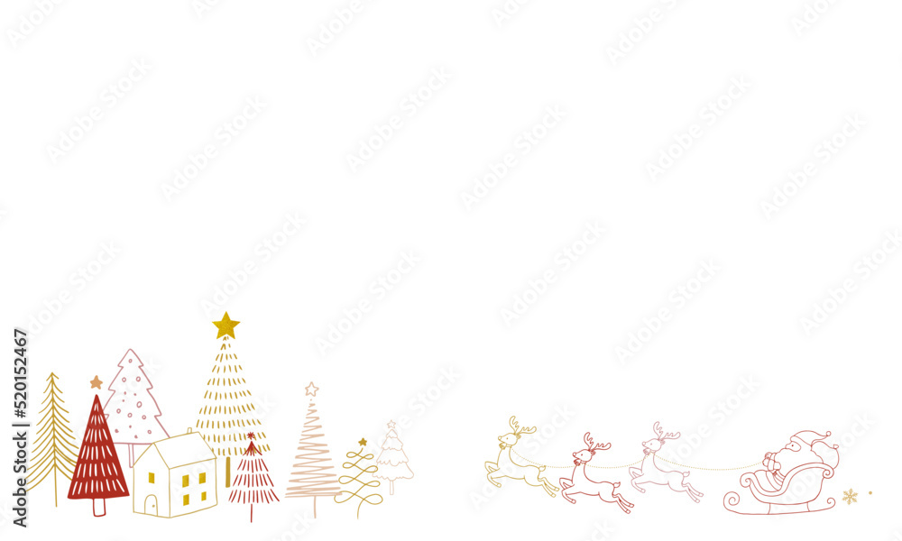 手描きのクリスマスのベクターイラスト背景