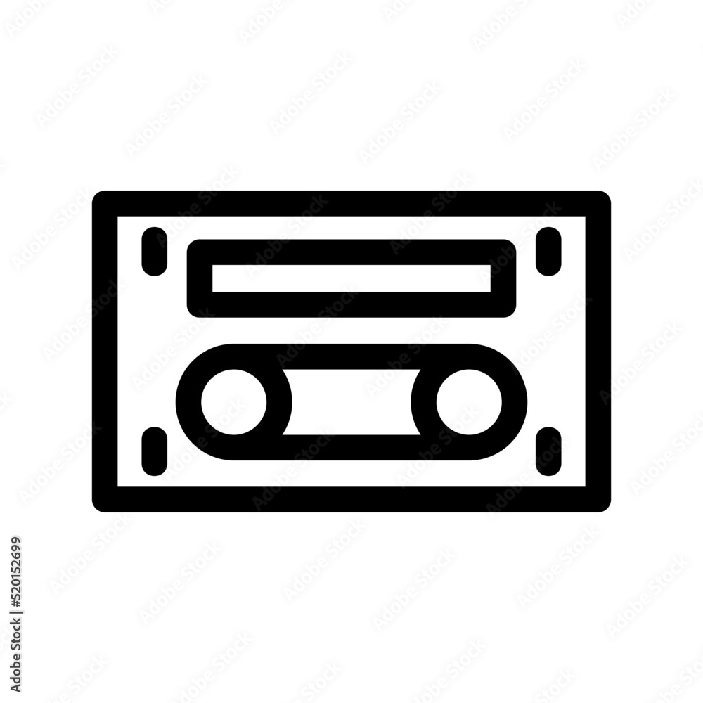 cassette icon or logo isolated sign symbol vector illustration - high quality black style vector icons
