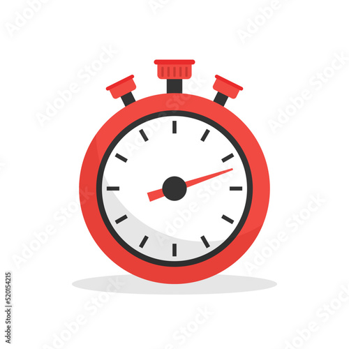 Stopwatch icon illustration in flat style. Timer vector illustration on isolated background. Time alarm sign business concept.