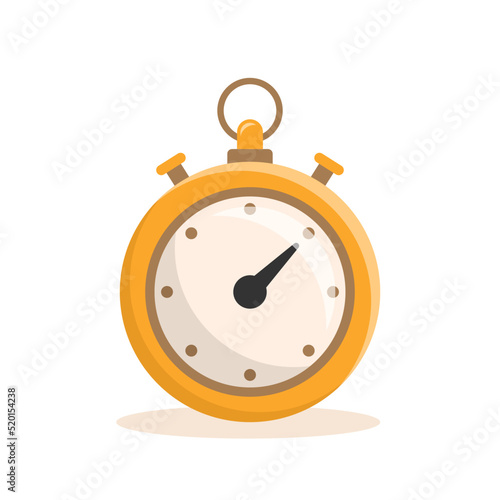 Stopwatch icon illustration in flat style. Timer vector illustration on isolated background. Time alarm sign business concept.