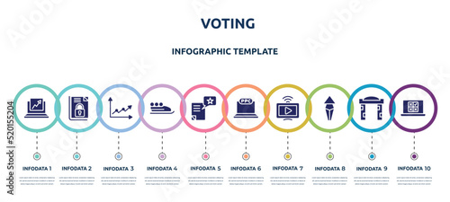 Fotografija voting concept infographic design template