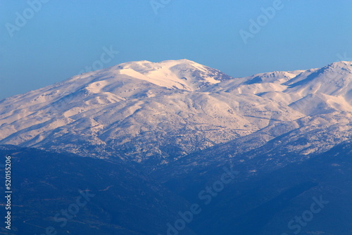 There is snow on Mount Hermon in northern Israel.