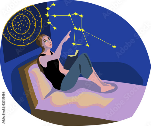 Asperger's syndrome, girl has an Autism spectrum disorder. She obsessed and over fixated on her interests, she loves astronomy