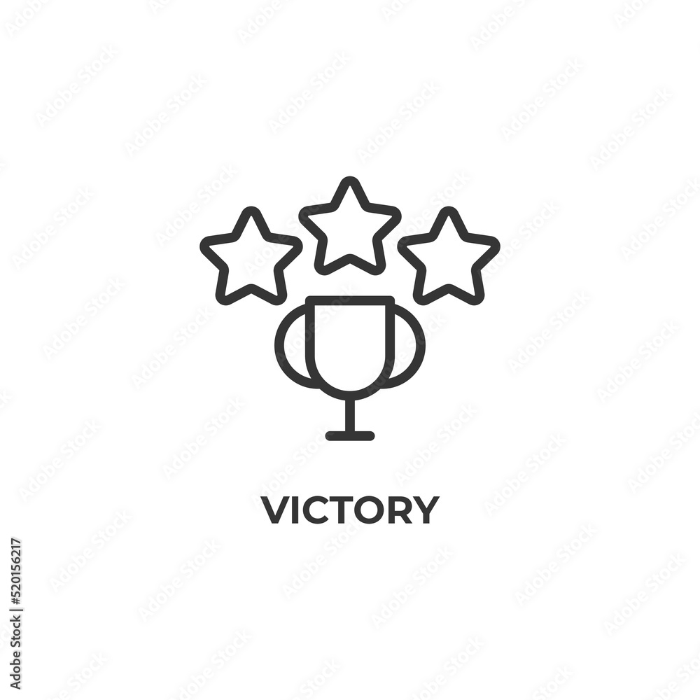 victory line icon. linear style sign for mobile concept and web design. Outline vector icon. Symbol, logo illustration. Vector graphics victory line icon. linear style sign for mobile concept and web design. Outline vector icon. Symbol, logo illustration. Vector graphics