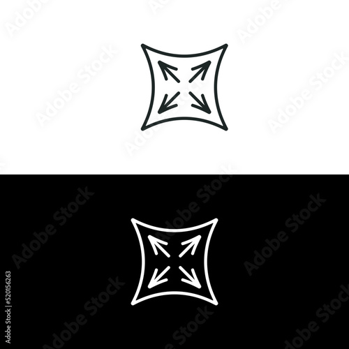 Stretchy fabric properties icon isolated on white background