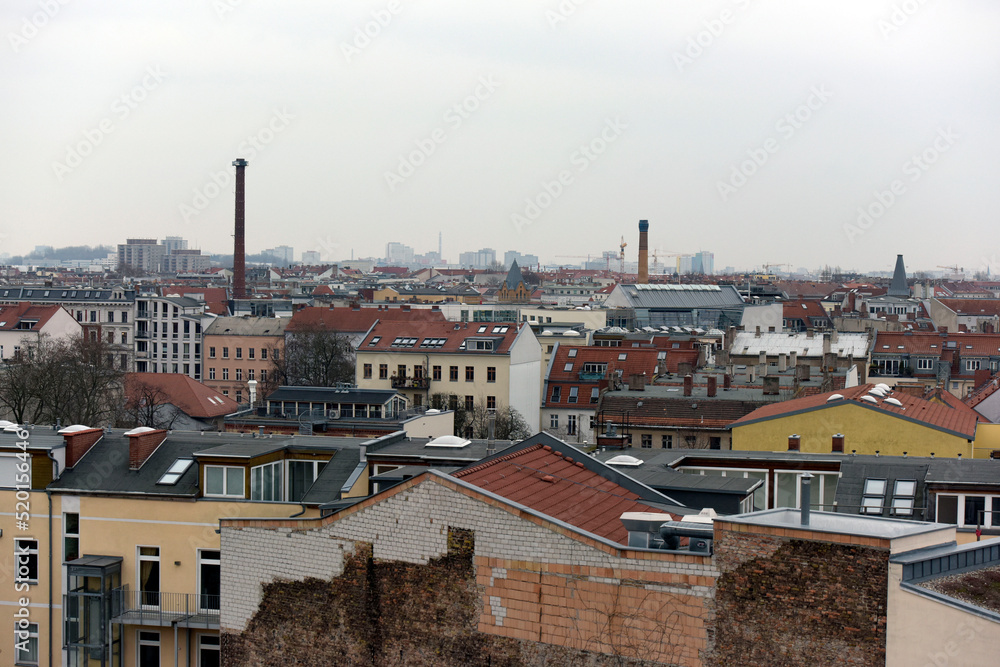 Above the rooftops of Berlin-Prenzlauer Berg