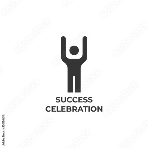 success celebration vector icon. filled flat sign for mobile concept and web design. Symbol, logo illustration. Vector graphics