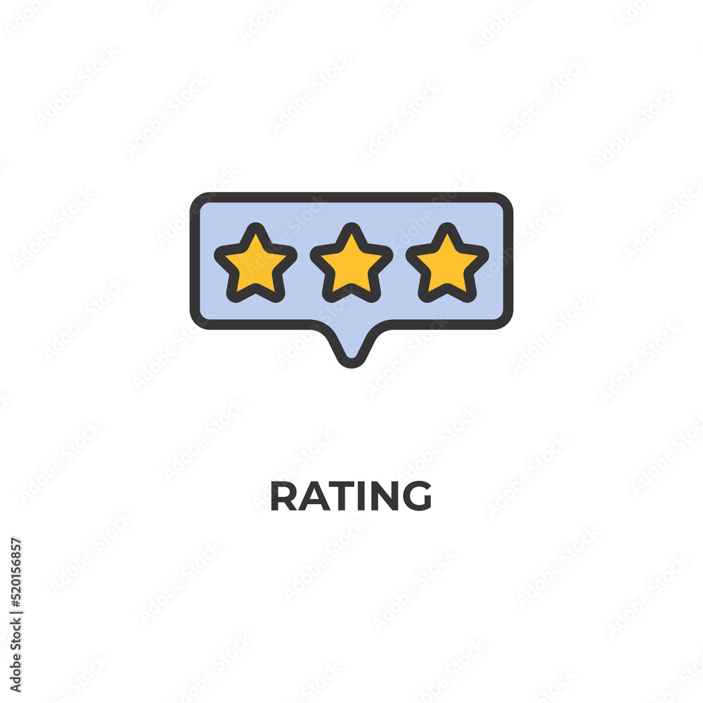 Fototapeta premium rating vector icon. Colorful flat design vector illustration. Vector graphics