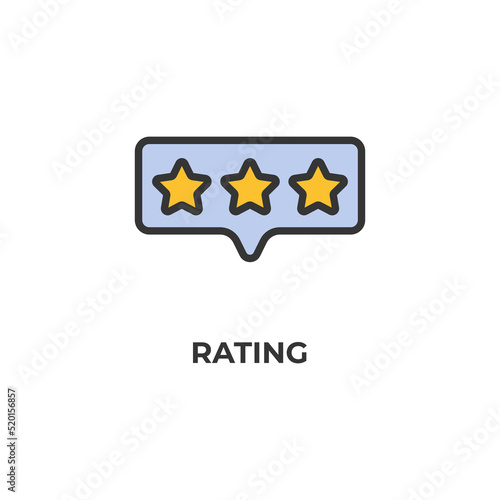rating vector icon. Colorful flat design vector illustration. Vector graphics