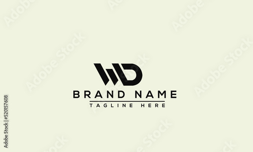 Logo design letter WD . Elegant modern. Vector template.