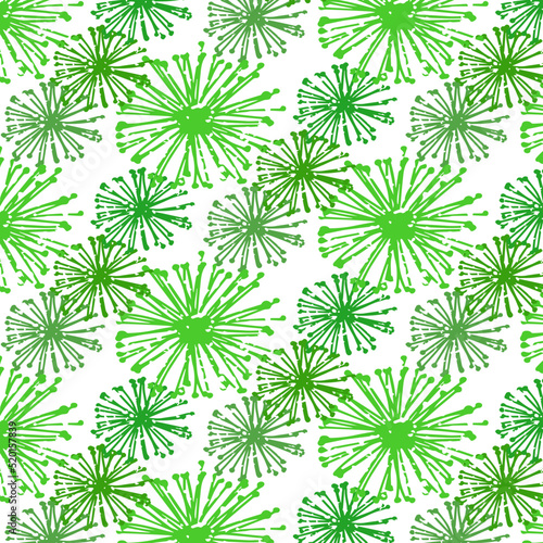 Nice textile pettern green plants flowers seamless pattern abstract plants 