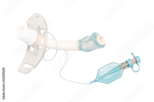 Konstfotografi Tracheostomy oxygen tube isolated on a white background