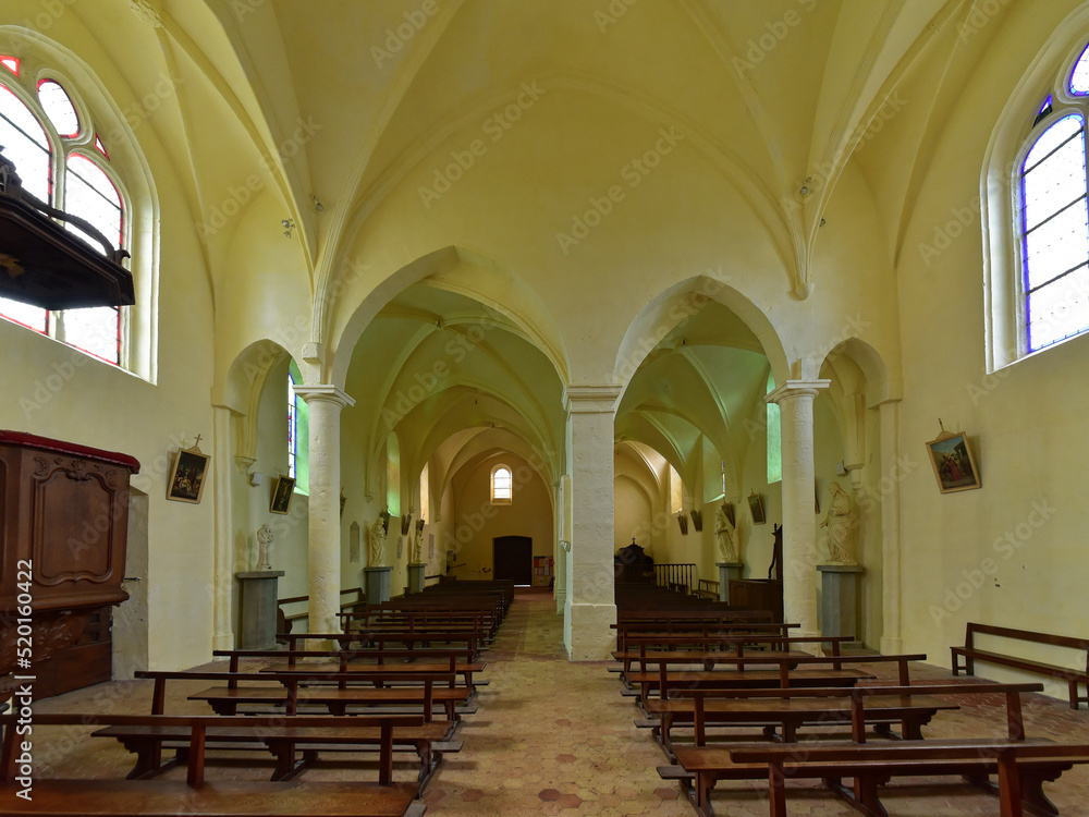 Frankreich - Blandy - Église Saint-Maurice - Innenansicht