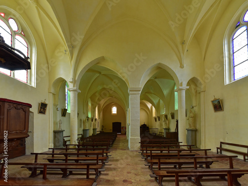 Frankreich - Blandy -   glise Saint-Maurice - Innenansicht