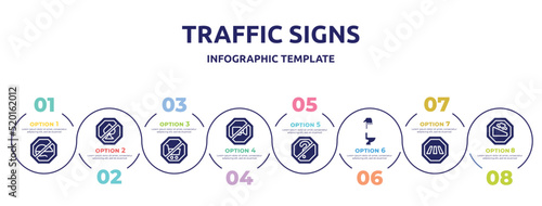Foto traffic signs concept infographic design template