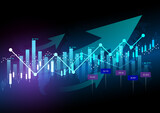 financial market graph abstract background about development and stock market