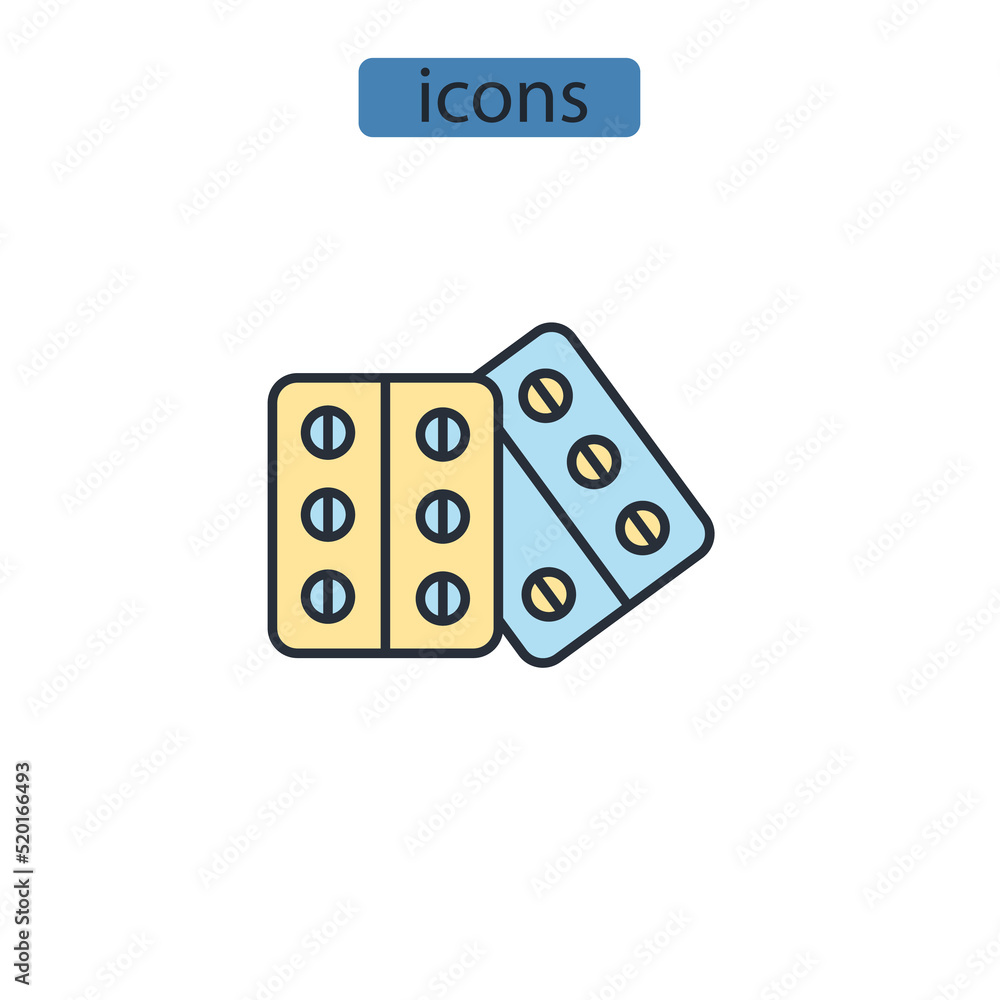 medication icons symbol vector elements for infographic web medication icons symbol vector elements for infographic web