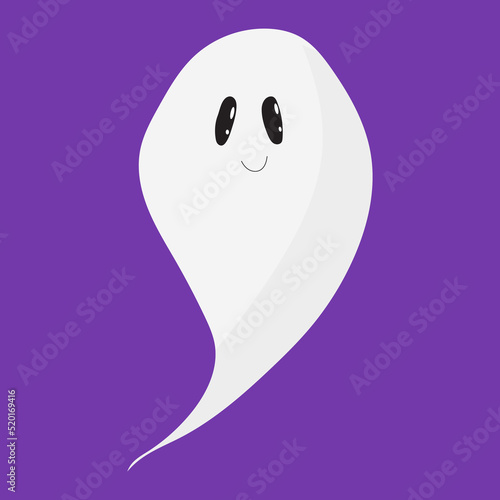 Ghost. Cute Halloween Ghost Vector.children's illustration of a cute ghost cartoon character