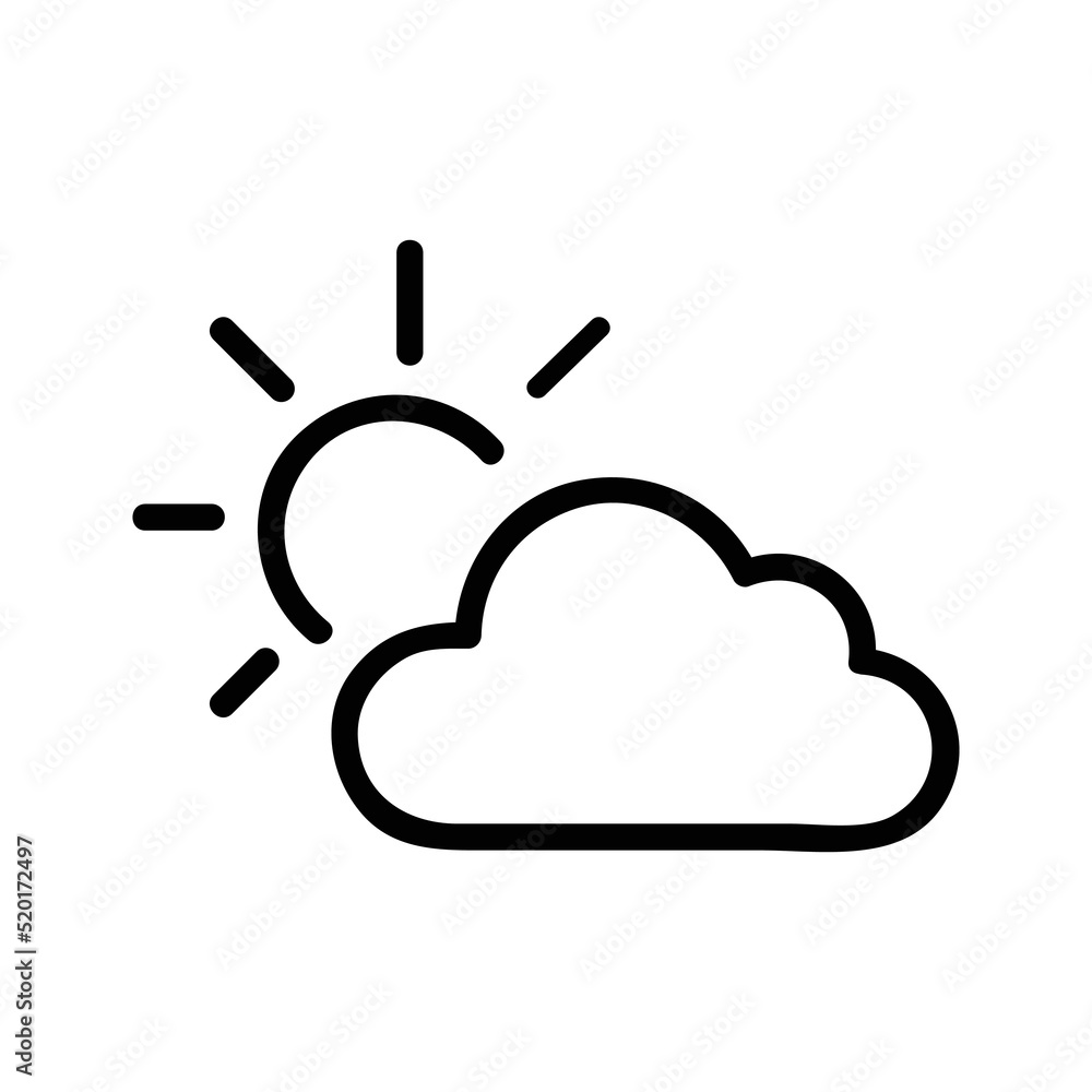 Weather icon logo. Weather forecast icon Weather icon logo. Weather forecast icon
