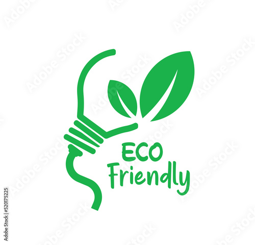 eco friendly sign on white background	