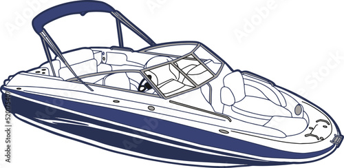 speed boat cruise in the sea