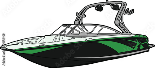 speed boat cruise in the sea