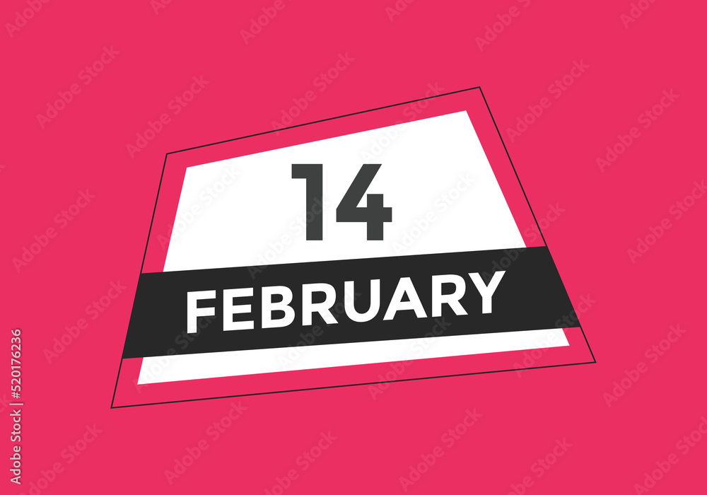 February 14 Calendar icon Design. Calendar Date 14th February. Calendar template
February 14 Calendar icon Design. Calendar Date 14th February. Calendar template