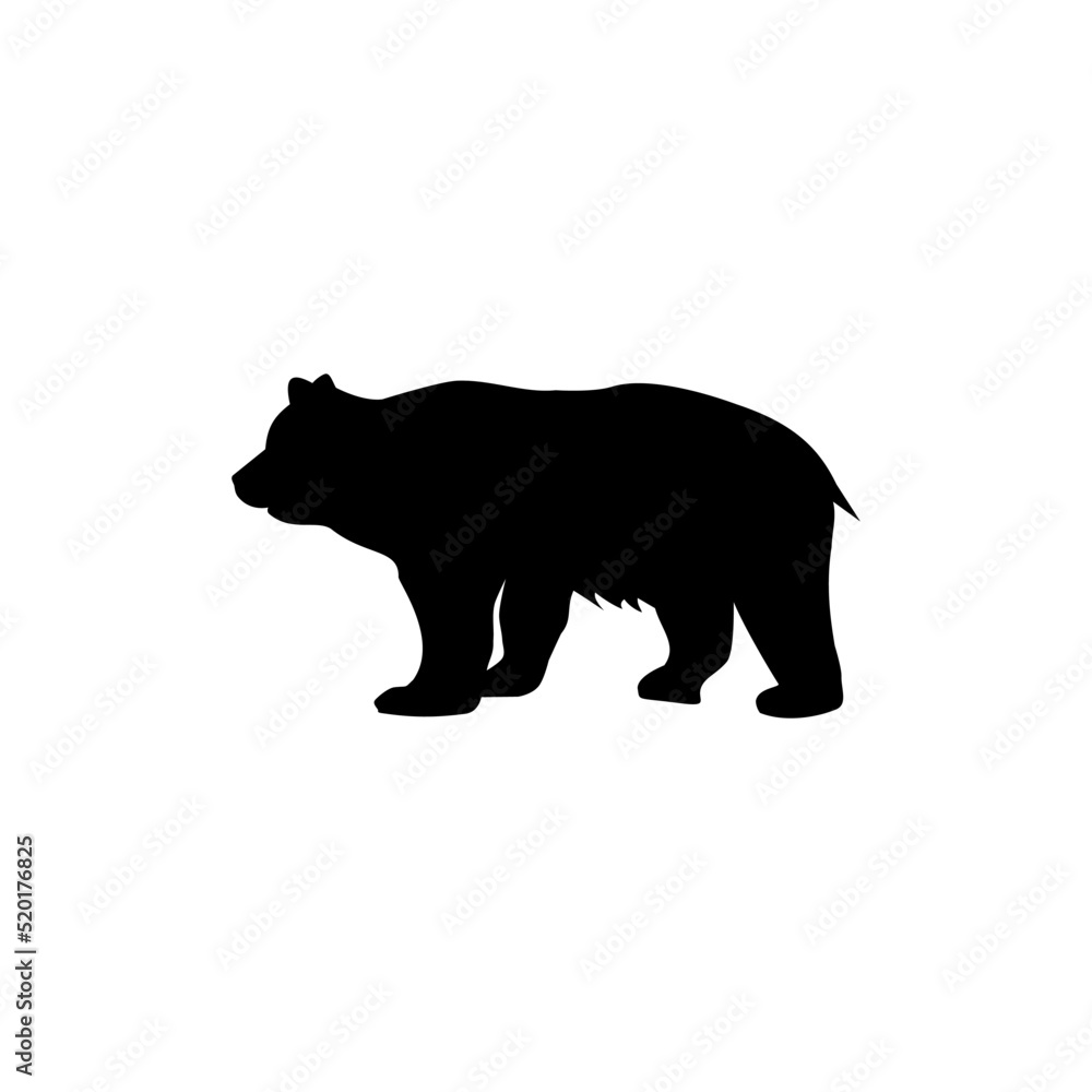 Fototapeta premium Bear icon isolated on white background