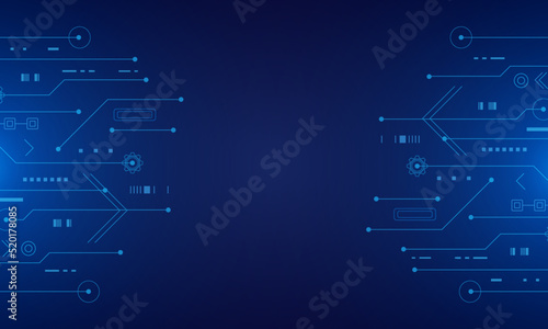 vector futuristic circuit board , Electronic motherboard , Communication and engineering concept , Hi-tech digital technology concept