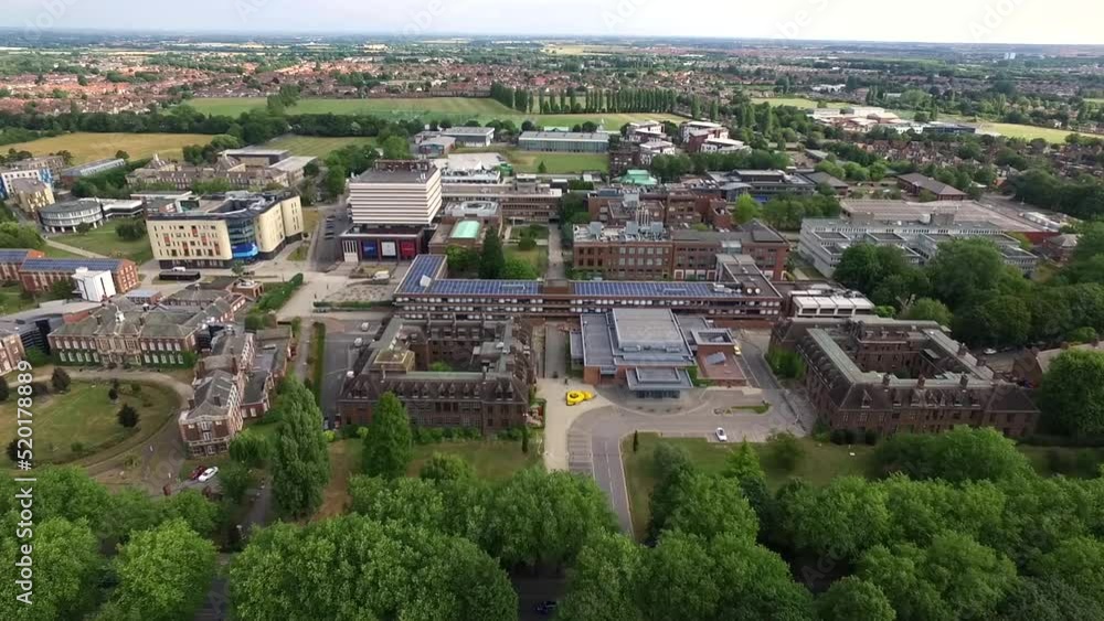 Aerial view of university of hull Campus, Cottingham road, Kingston upon Hull, Yorkshire. Hull University. Public research college Aerial view of university of hull Campus, Cottingham road, Kingston upon Hull, Yorkshire. Hull University. Public research college