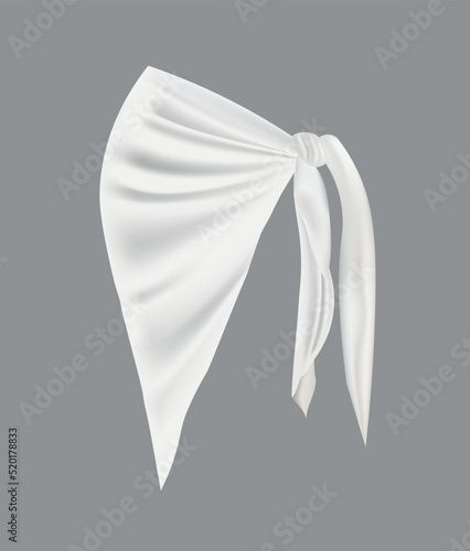 White women short pareo. vector