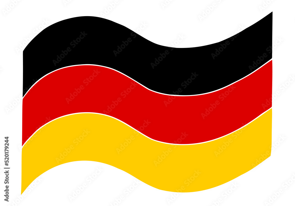Naklejka premium Germany flag in doodle style. Hand Drawn. Freehand drawing. Sketch.