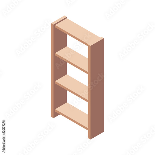 Shelves Rack Isometric Composition