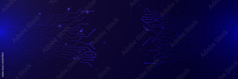 abstract technology particles lines mesh background. blue technology digital banner design abstract technology particles lines mesh background. blue technology digital banner design