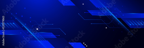 abstract technology particles lines mesh background. blue technology digital banner design