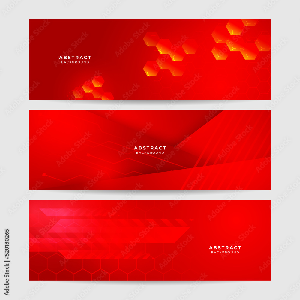 abstract red technology banner design. Abstract technology background, Hi tech digital connect, communication, high technology concept, science background
