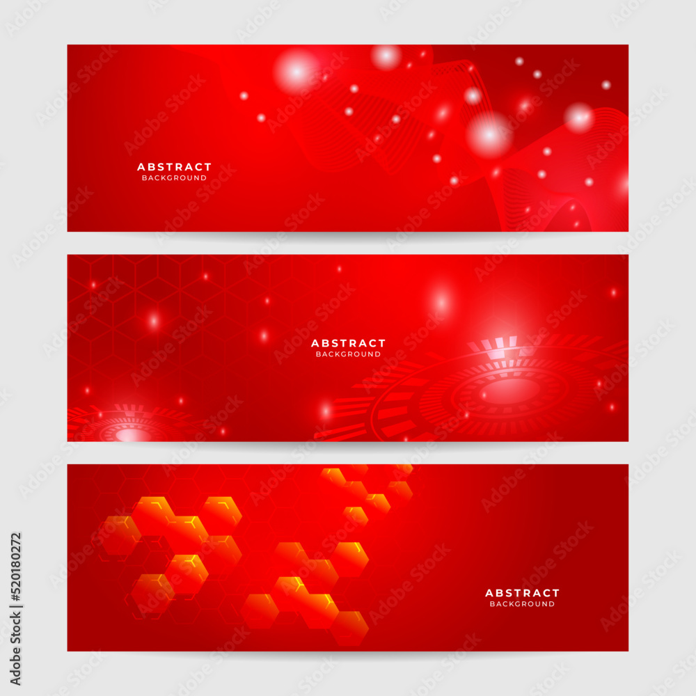 abstract red technology banner design. Abstract technology background, Hi tech digital connect, communication, high technology concept, science background