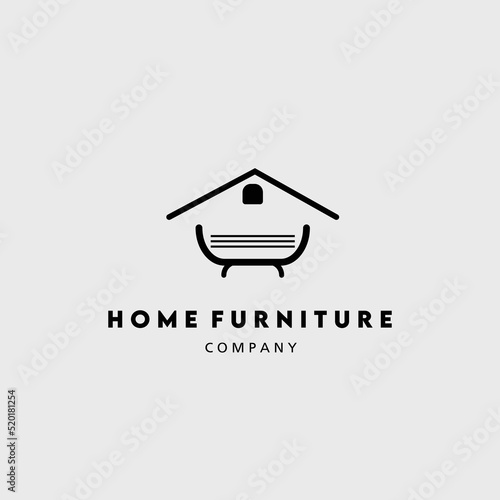 home furniture logo vector illustration design