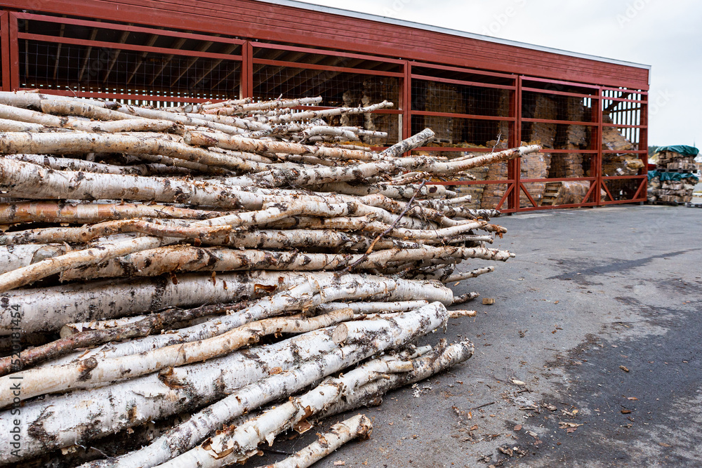 Factory for the production of firewood for heating stoves Factory for the production of firewood for heating stoves