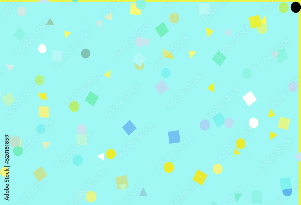 Light Green, Yellow vector pattern in polygonal style with circles.