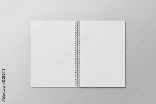 A5 Spiral Notebook Blank Mockup