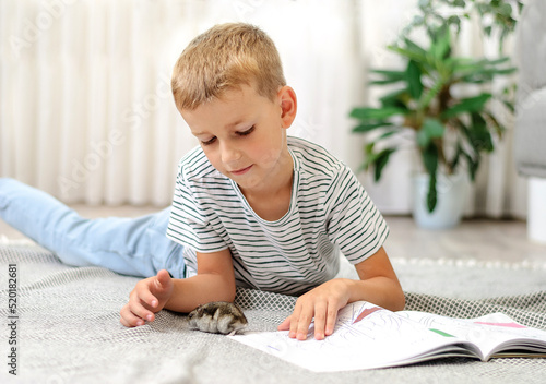 child reading a book
