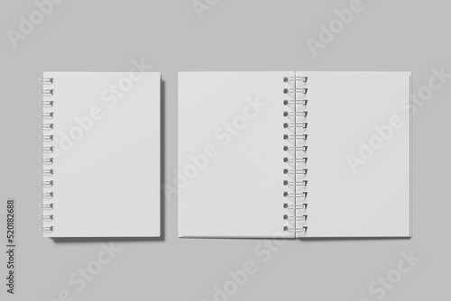 A5 Spiral Notebook Blank Mockup