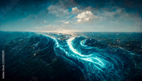 Fantasy seascape with beaut...