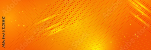 Abstract minimal orange background  simple background with halftone hexagon dot line wave and shiny light. orange background design . abstract orange banner vector illustration