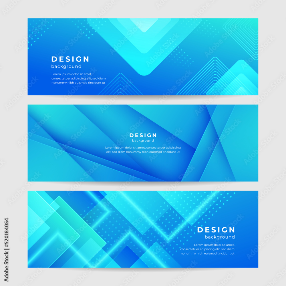 Abstract geometric blue wide background banner layout design. Blue abstract vector long banner. Minimal background with copy space for text. Modern abstract gradient light blue banner background Abstract geometric blue wide background banner layout design. Blue abstract vector long banner. Minimal background with copy space for text. Modern abstract gradient light blue banner background