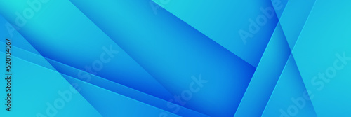 Abstract geometric blue wide background banner layout design. Blue abstract vector long banner. Minimal background with copy space for text. Modern abstract gradient light blue banner background
