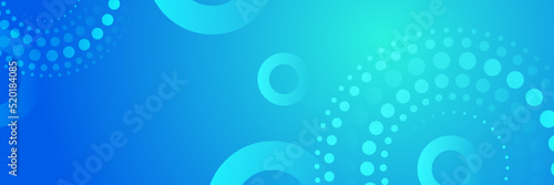 Abstract geometric blue wide background banner layout design. Blue abstract vector long banner. Minimal background with copy space for text. Modern abstract gradient light blue banner background