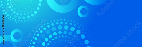 Abstract geometric blue wide background banner layout design. Blue abstract vector long banner. Minimal background with copy space for text. Modern abstract gradient light blue banner background